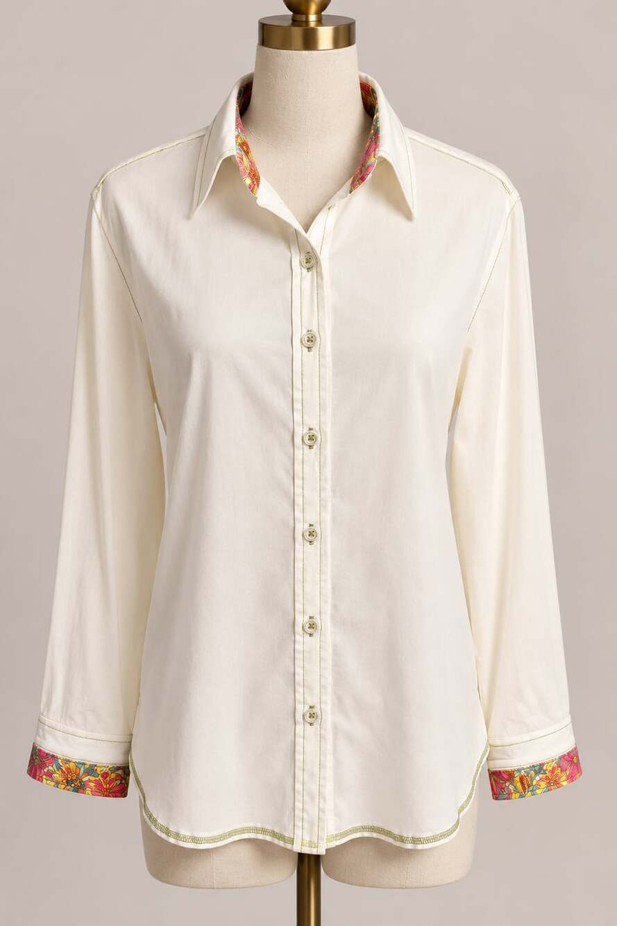 Georg Roth Los Angeles Women's Button-Up Shirt White  NWT Size: Large